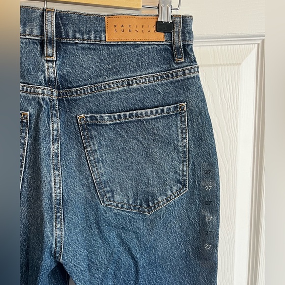 PacSun Jeans high waisted bootcut in Dark Indigo - Picture 5 of 7